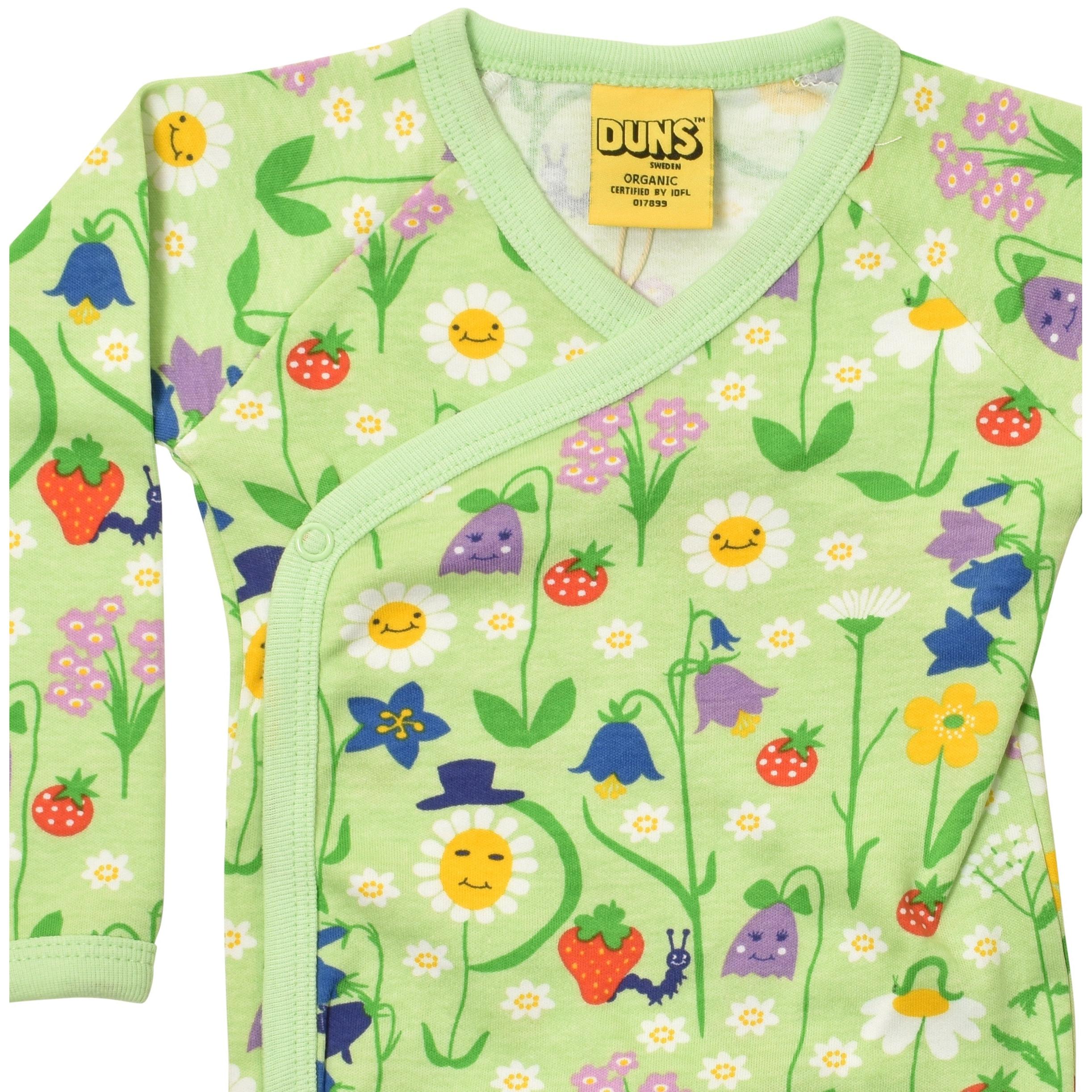 DUNS Sweden - Happy Flower Patina Green Kimono Body Top