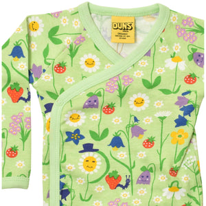 DUNS Sweden - Happy Flower Patina Green Kimono Body Top