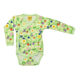 DUNS Sweden - Happy Flower Patina Green Kimono Body Top