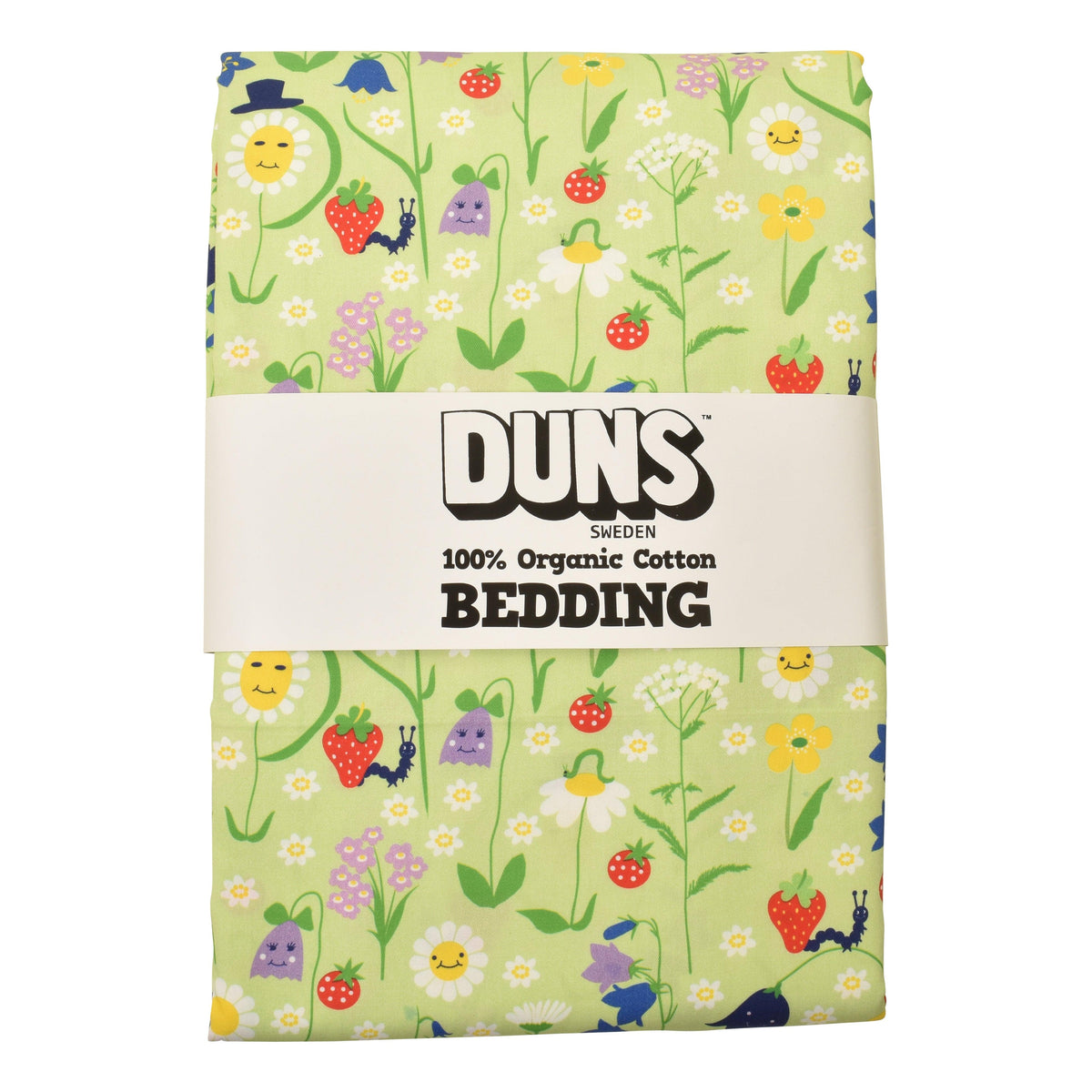 DUNS Sweden - Happy Flower Patina Green Single Duvet Set