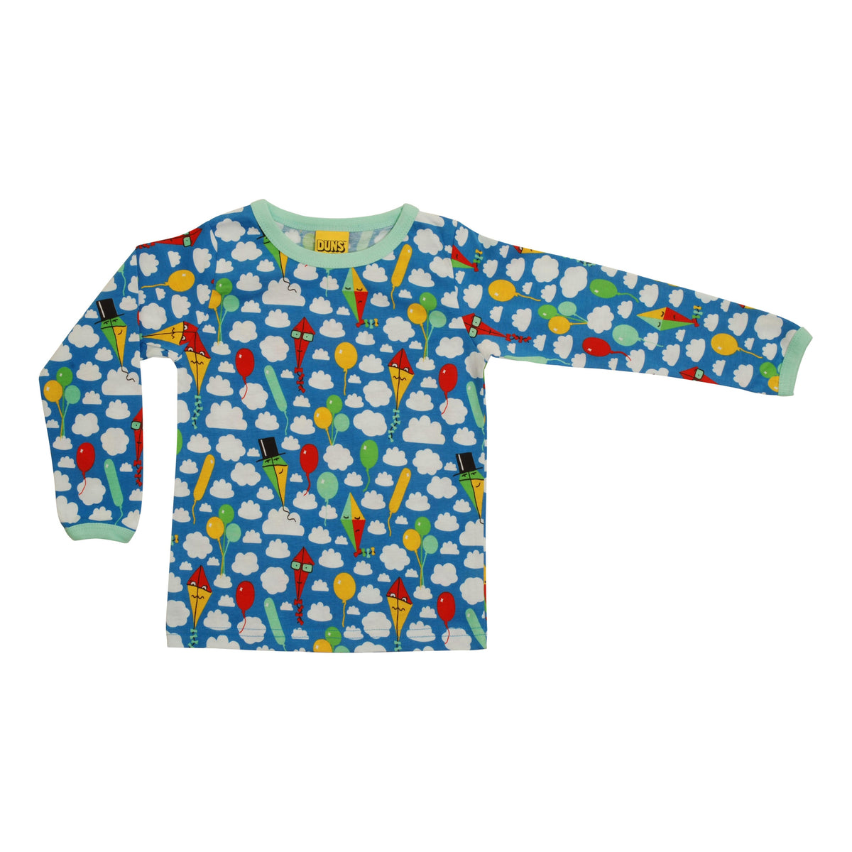 DUNS Sweden - Kite and Clouds (Blue) Long Sleeved Top