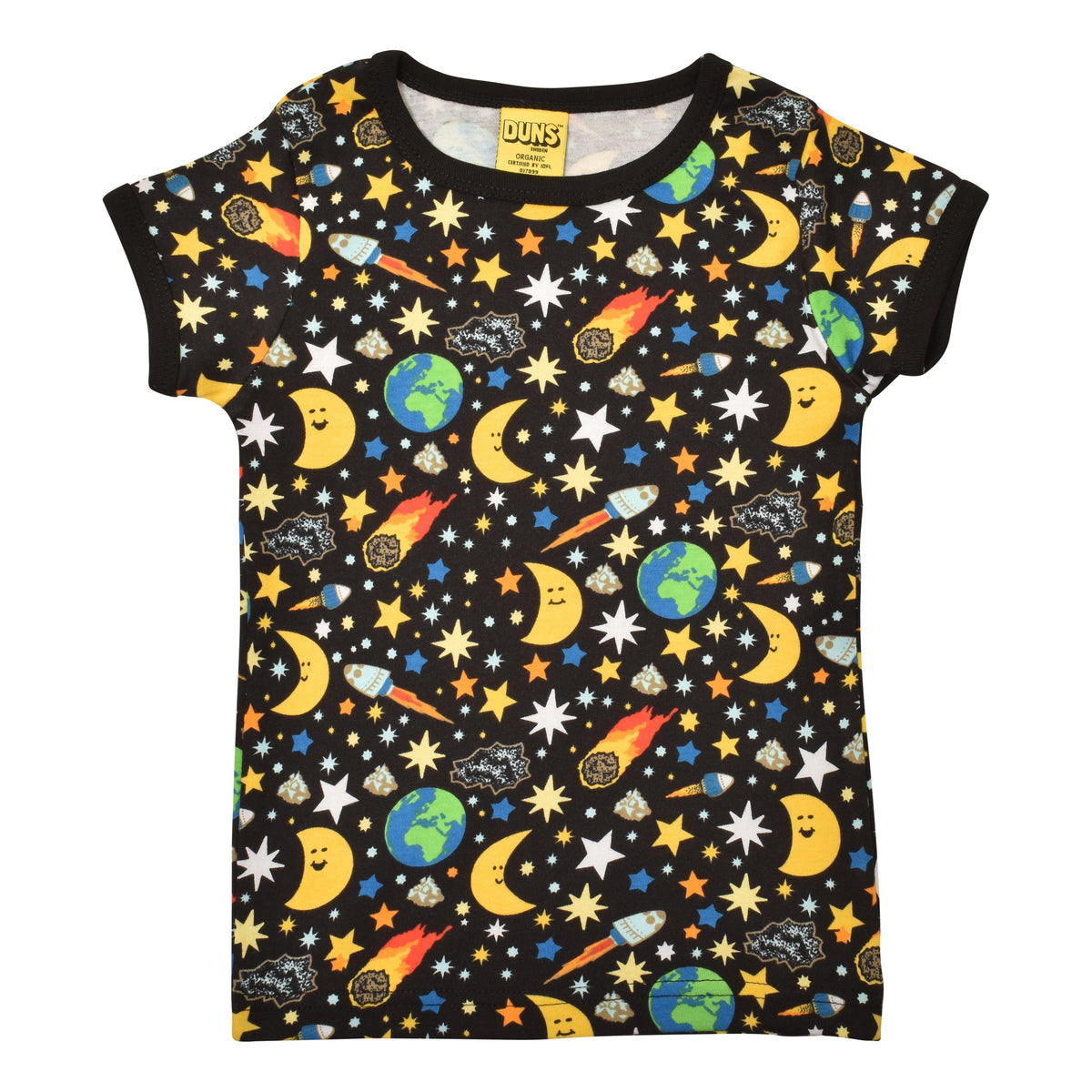 DUNS Sweden - Mother Earth Black Short Sleeved Top