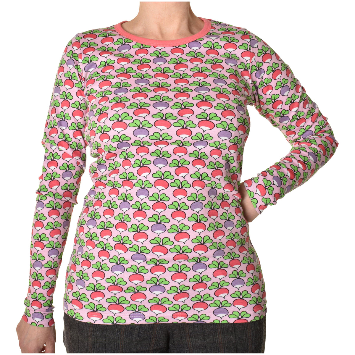 DUNS Sweden - Multi Radish Pink Women's Long Sleeved Top