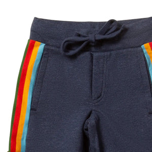 Little Green Radicals - Navy Rainbow Comfy Jogger Shorts