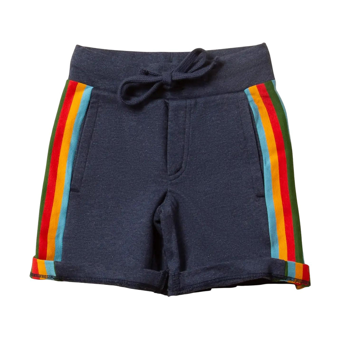 Little Green Radicals - Navy Rainbow Comfy Jogger Shorts