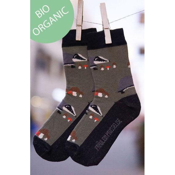 Fräulein Prusselise - Organic Crew Socks - Badgers