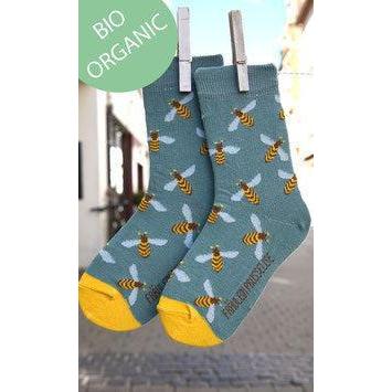 Fräulein Prusselise - Organic Crew Socks - Bees