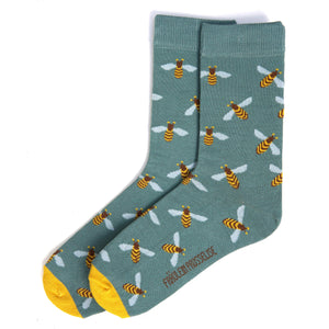Fräulein Prusselise - Organic Crew Socks - Bees