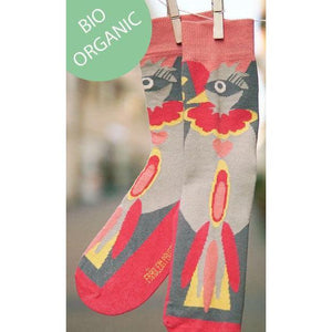 Fräulein Prusselise - Organic Crew Socks - Birds of Paradise