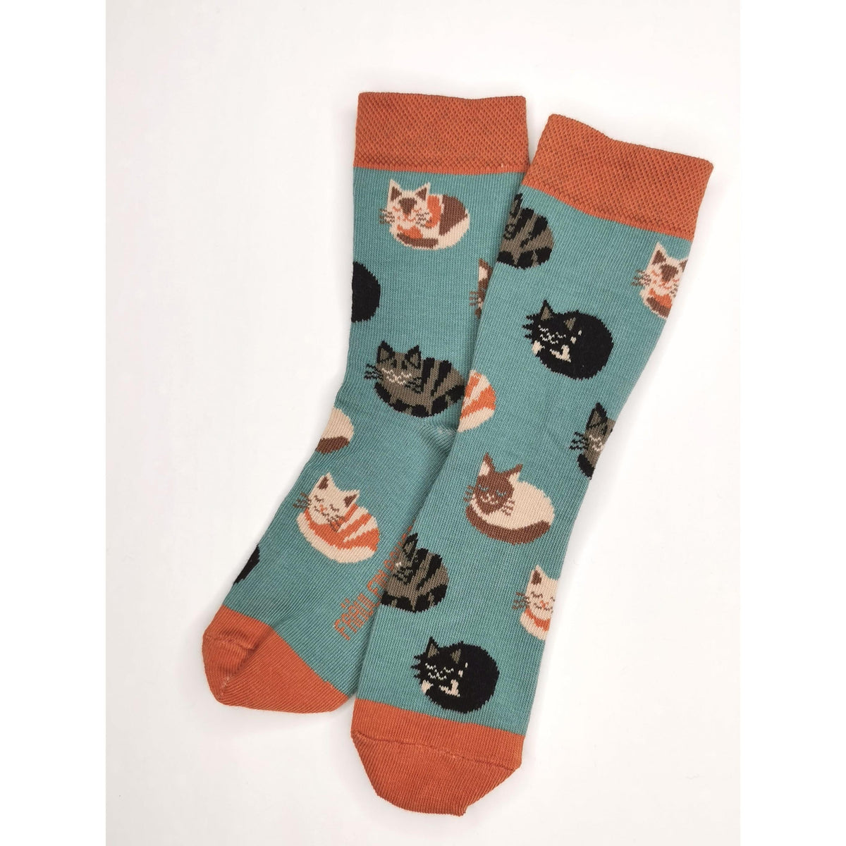 Fräulein Prusselise - Organic Crew Socks - Cat Gang