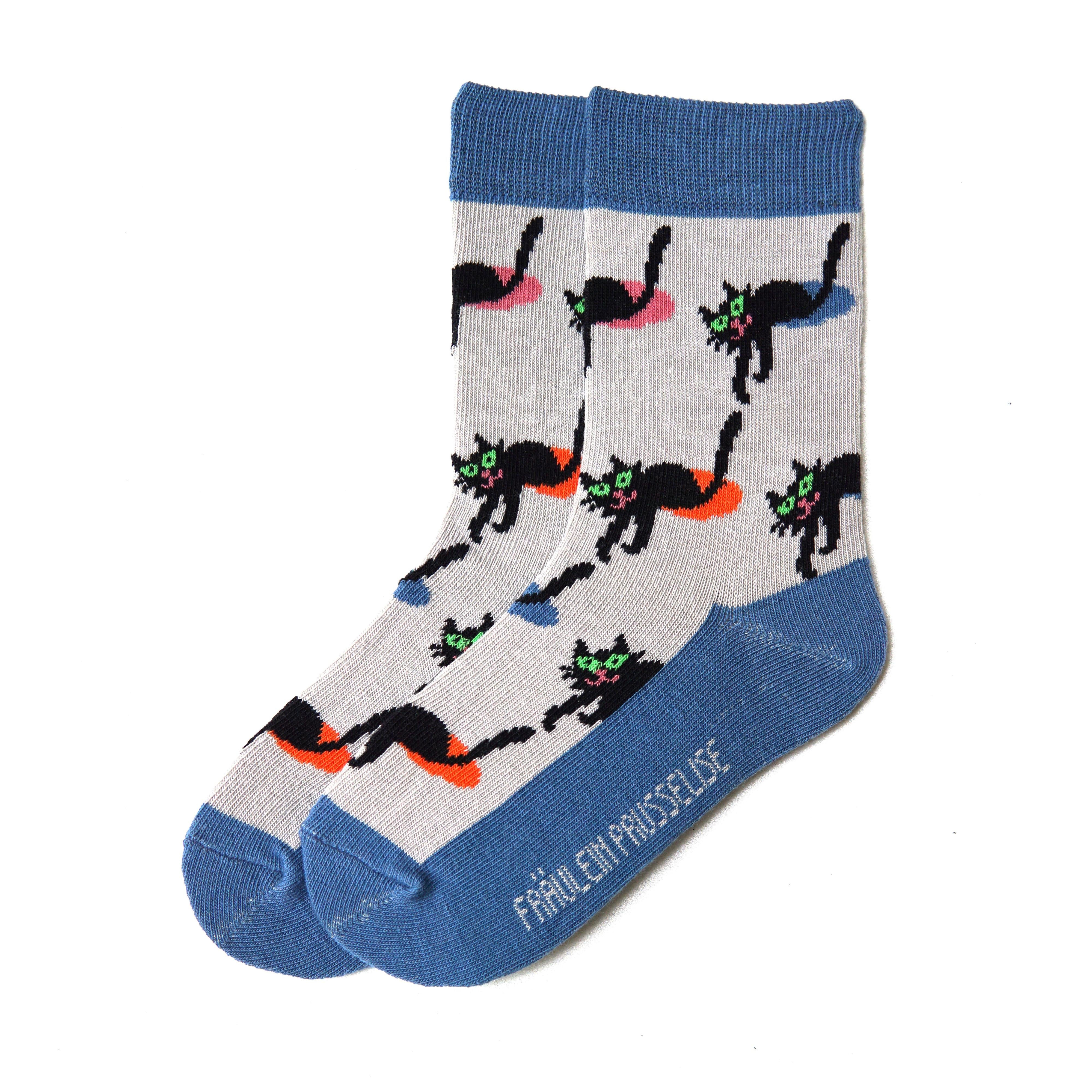 Fräulein Prusselise - Organic Crew Socks - Cats