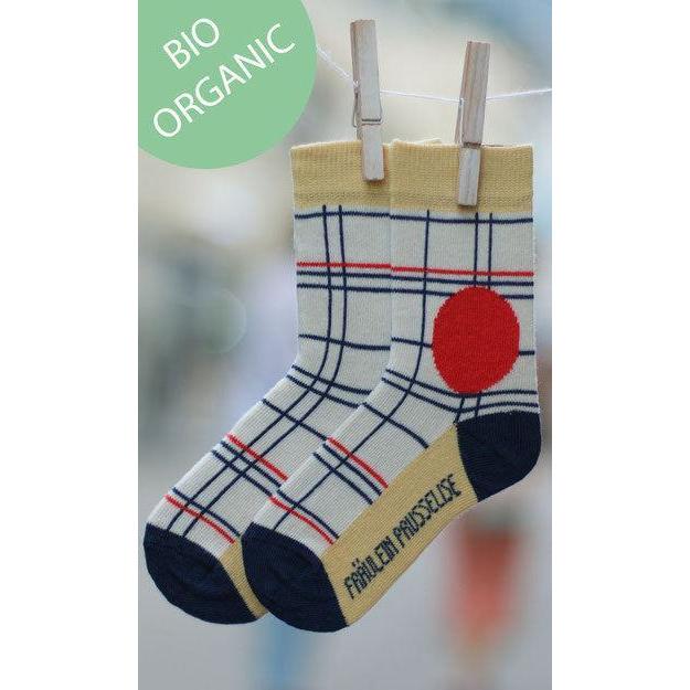 Fräulein Prusselise - Organic Crew Socks - Checks (19-22)
