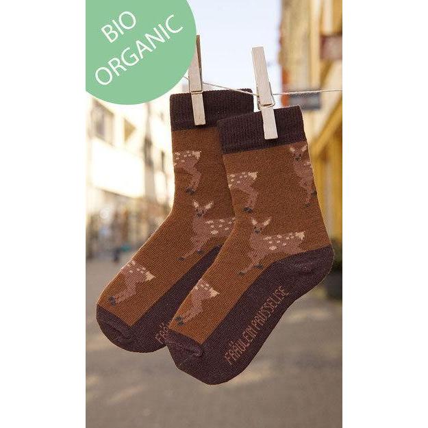 Fräulein Prusselise - Organic Crew Socks - Deer (19-22)