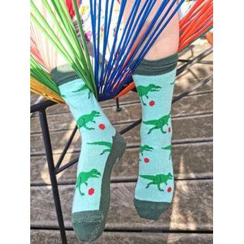 Fräulein Prusselise - Organic Crew Socks - Dinosaurs