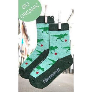 Fräulein Prusselise - Organic Crew Socks - Dinosaurs