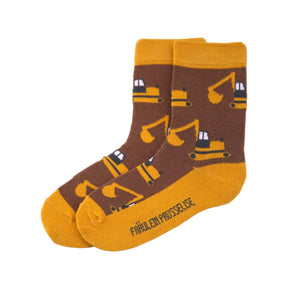Fräulein Prusselise - Organic Crew Socks - Excavators