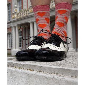 Fräulein Prusselise - Organic Crew Socks - Hearts