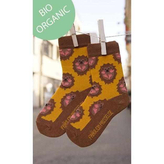 Fräulein Prusselise - Organic Crew Socks - Hedgehogs