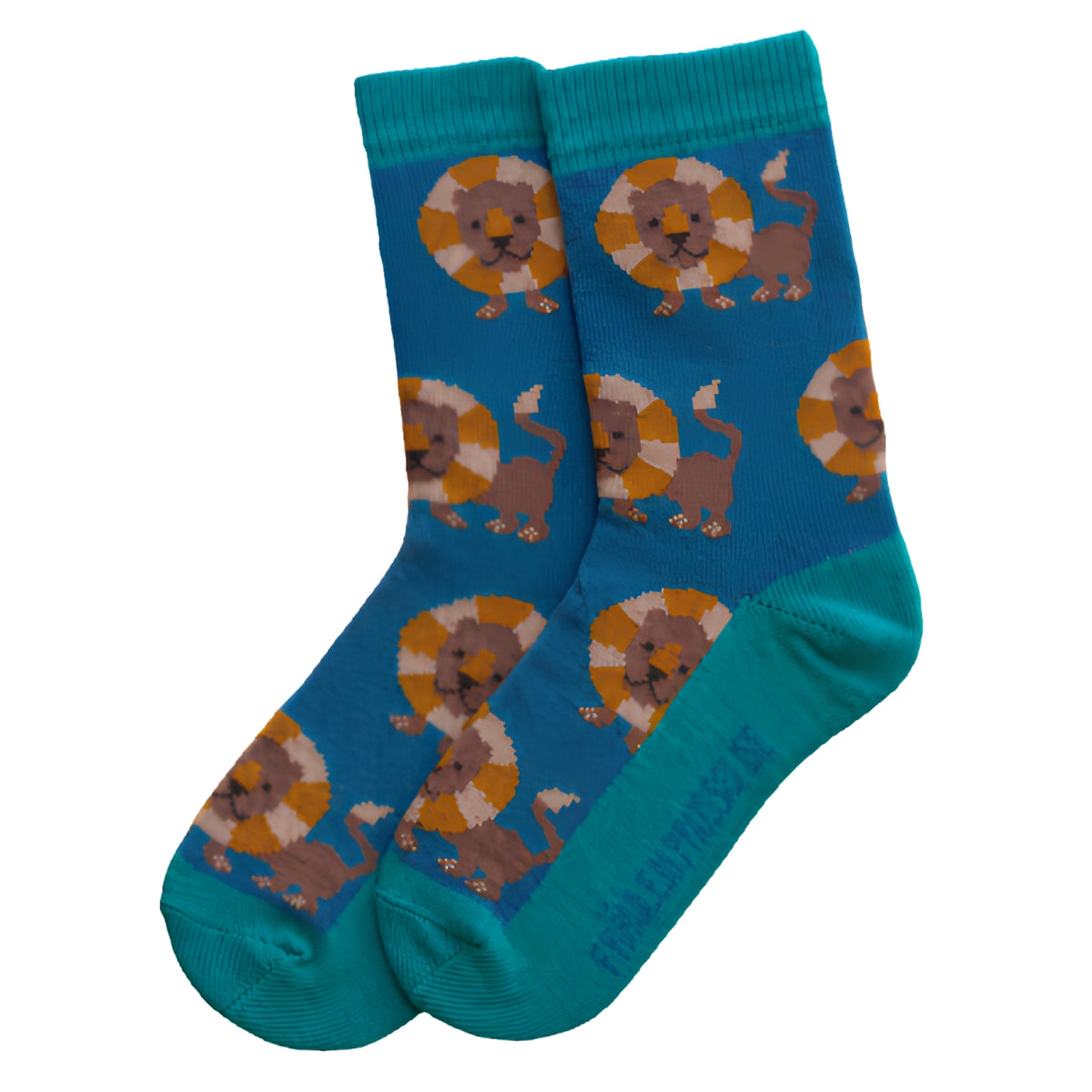 Fräulein Prusselise - Organic Crew Socks - Lions (19-22)