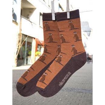 Fräulein Prusselise - Organic Crew Socks - Meerkats