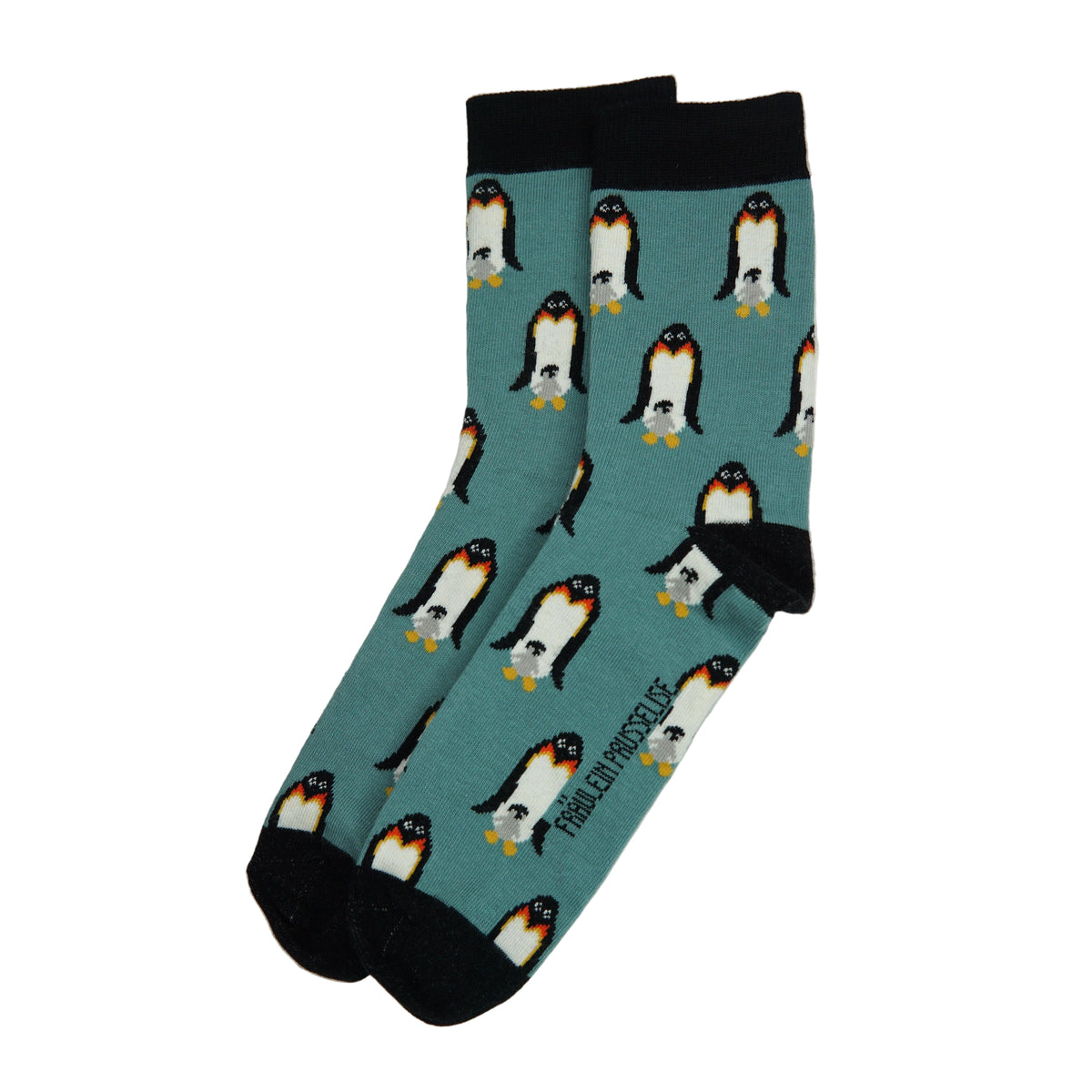 Fräulein Prusselise - Organic Crew Socks - Penguins