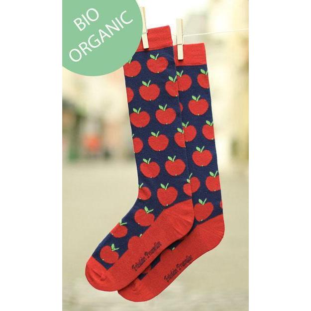 Fräulein Prusselise - Organic Knee High Socks - Apples (Red)