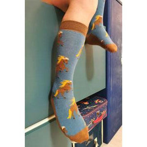 Fräulein Prusselise - Organic Knee High Socks - Horses