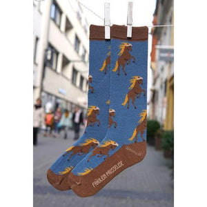 Fräulein Prusselise - Organic Knee High Socks - Horses