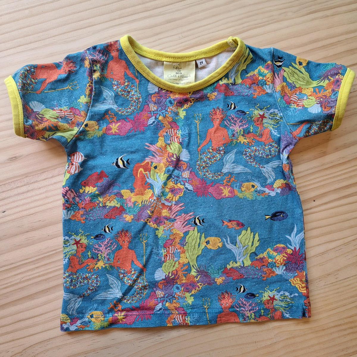 Hoopla Kids Re-Loved - RE-Loved - Coddi & Womple Mermaid Short Sleeve Top (2 Years)