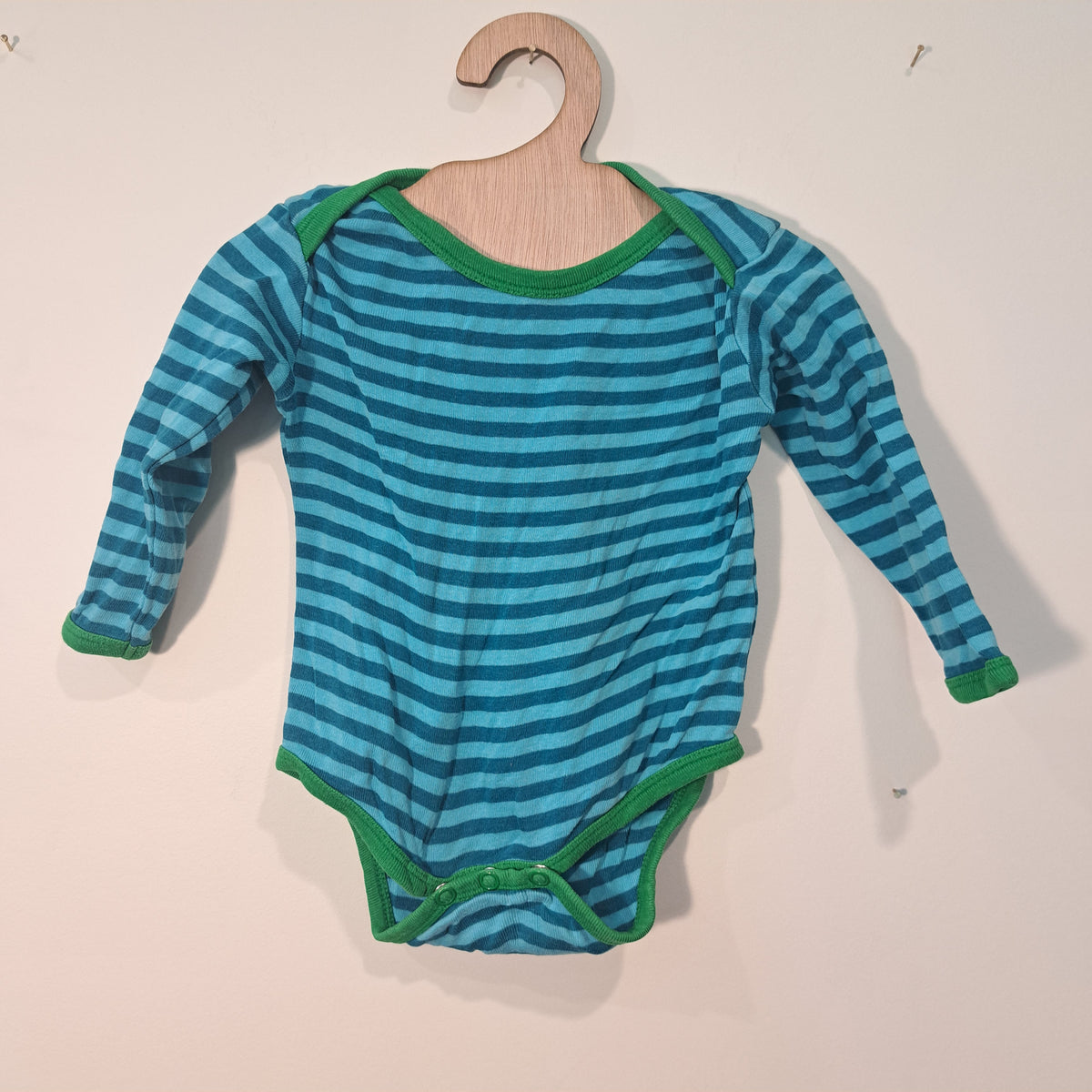 Hoopla Kids Re-Loved - RE-Loved - DUNS Blue Striped Long Sleeved Body Top (4-6 Months)