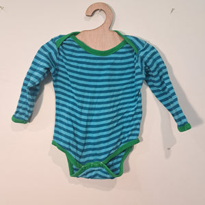 Hoopla Kids Re-Loved - RE-Loved - DUNS Blue Striped Long Sleeved Body Top (4-6 Months)