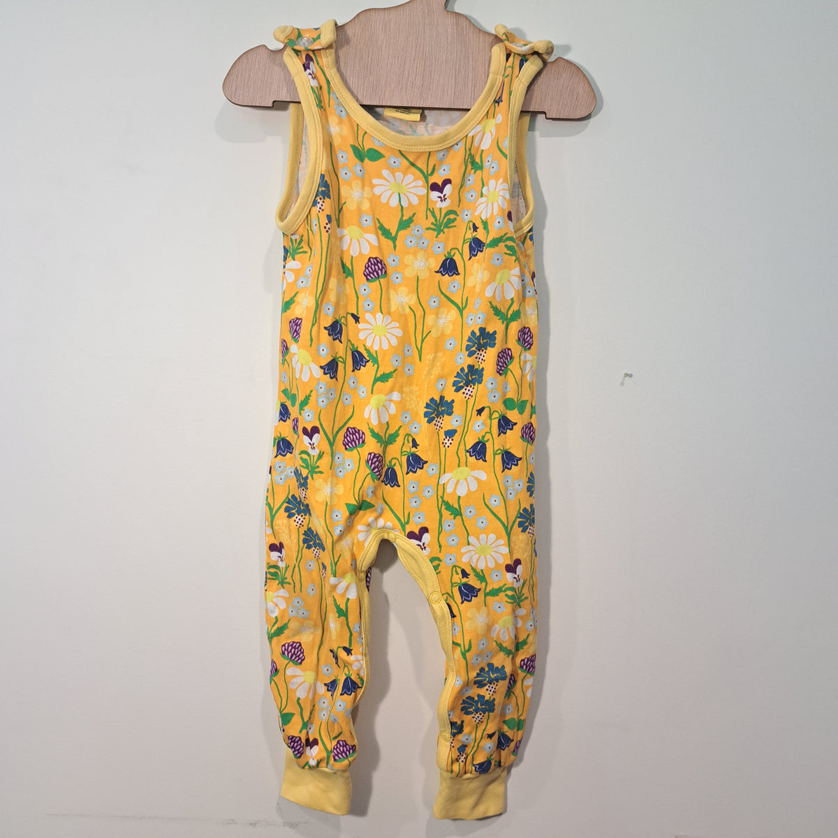 Hoopla Kids Re-Loved - RE-Loved - DUNS Flowers Dungarees (9 Months)