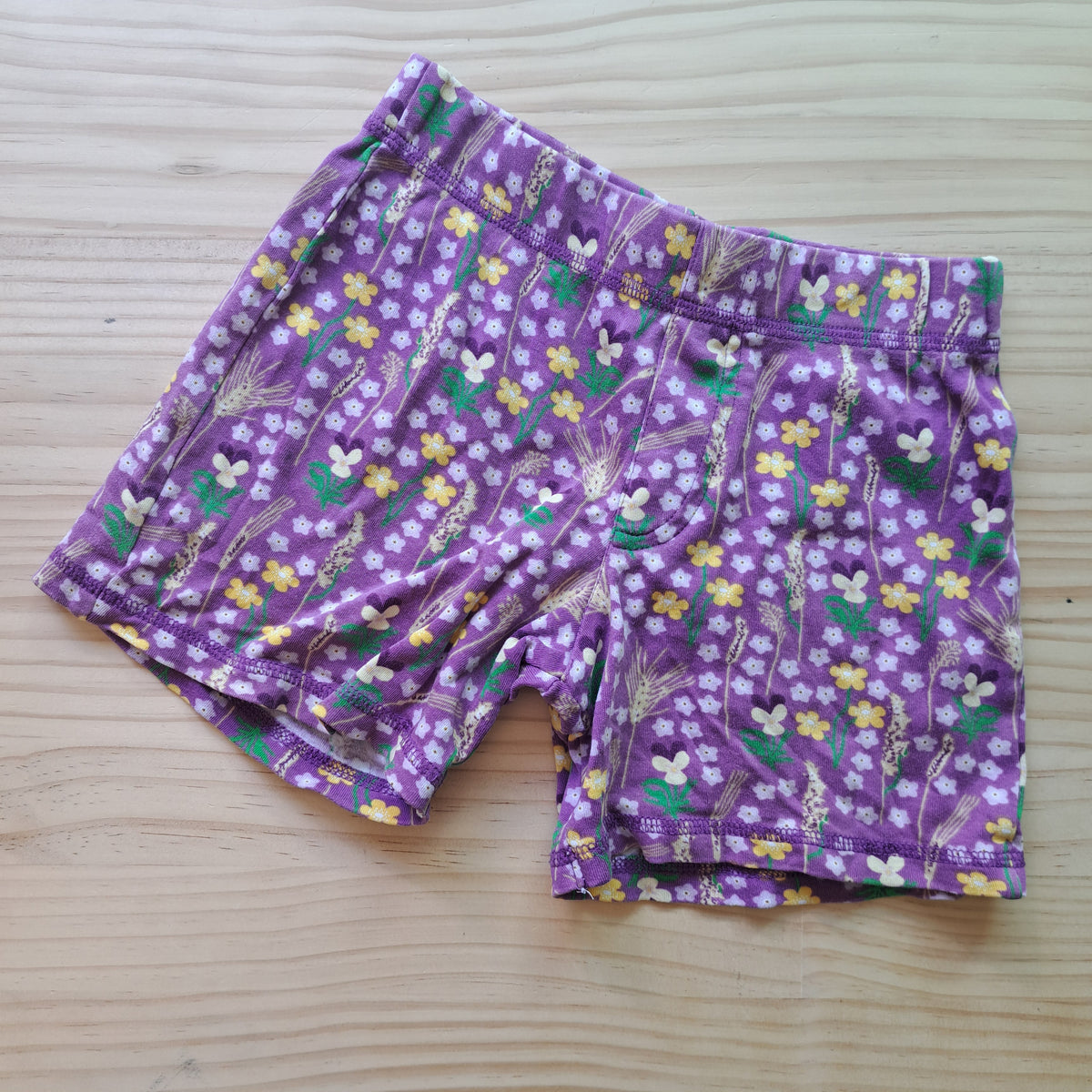 Hoopla Kids Re-Loved - RE-Loved - DUNS Purple Flower Shorts (3-4 Years)