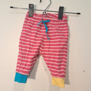 Hoopla Kids Re-Loved - RE-Loved - Frugi Pink Striped Pants (0-3 Months)
