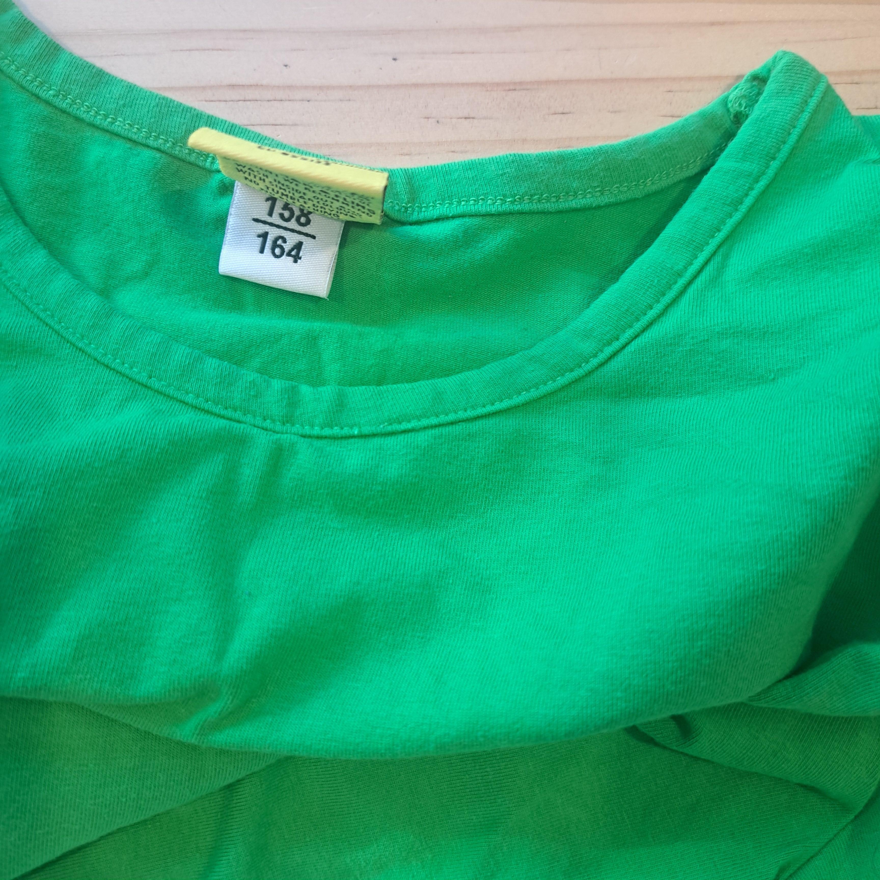 Hoopla Kids Re-Loved - RE-Loved - MTAF Green Short Sleeved Top (13 - 14 Years)