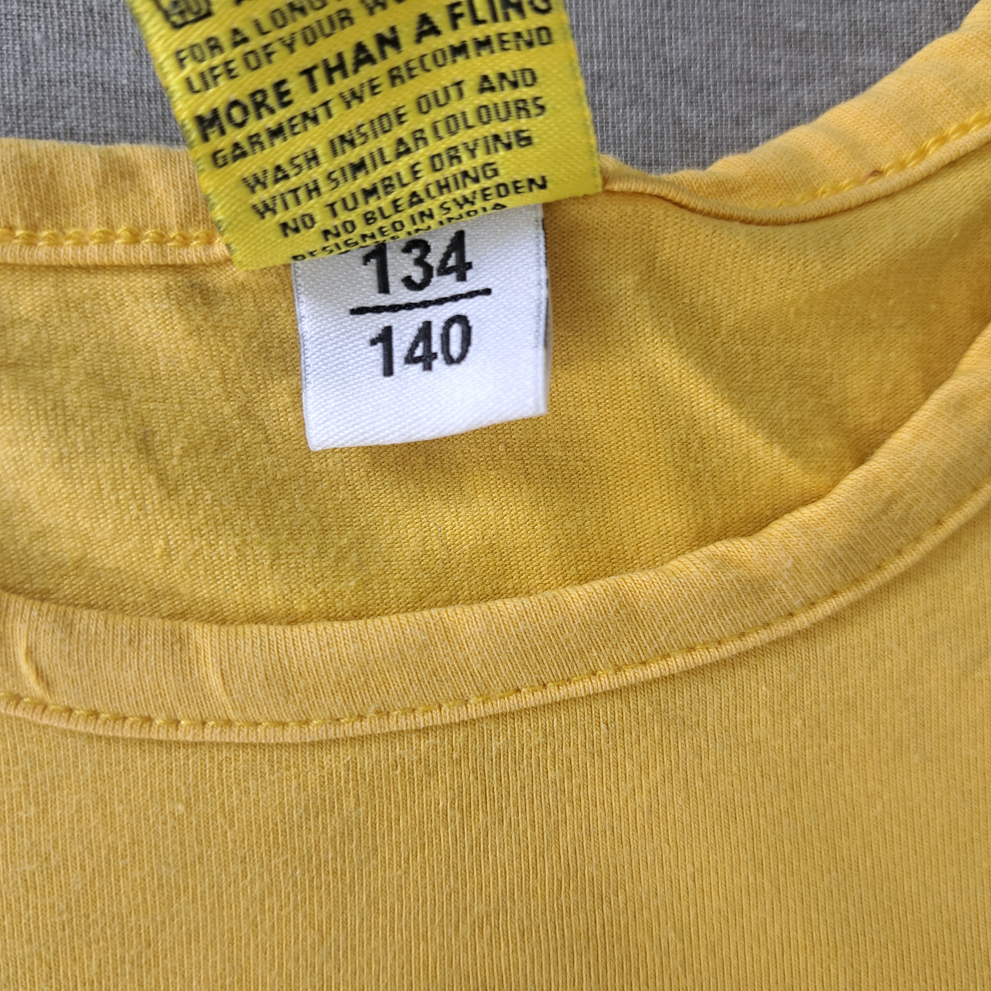 Hoopla Kids Re-Loved - RE-Loved - MTAF Yellow Short Sleeve Top (9 - 10 Years)