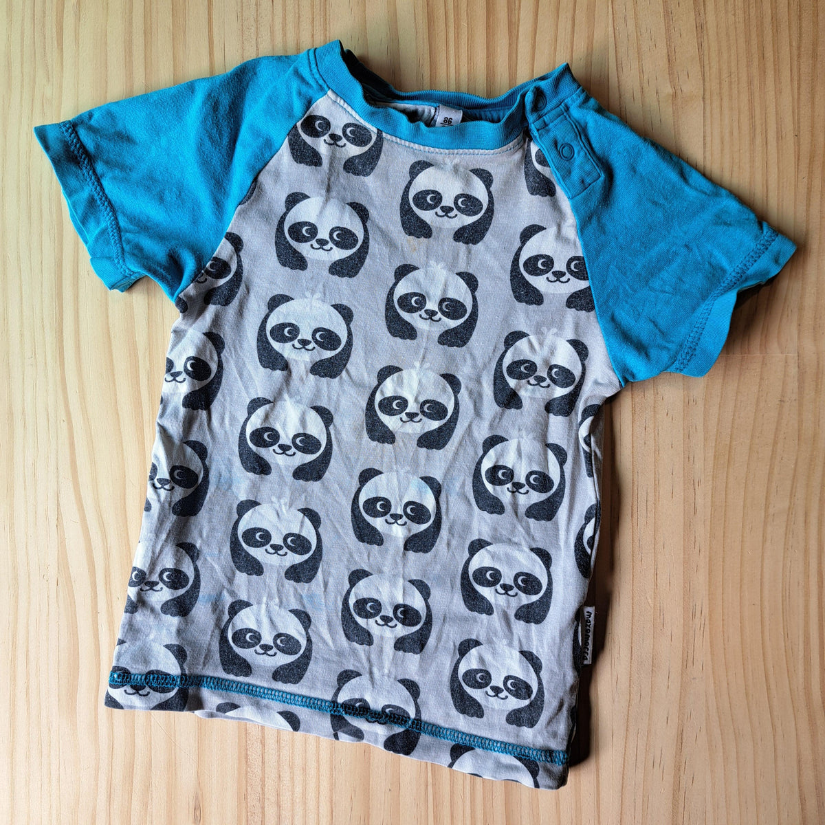 Hoopla Kids Re-Loved - RE-Loved - Maxomorra Panda Short Sleeve Top (2 Years)