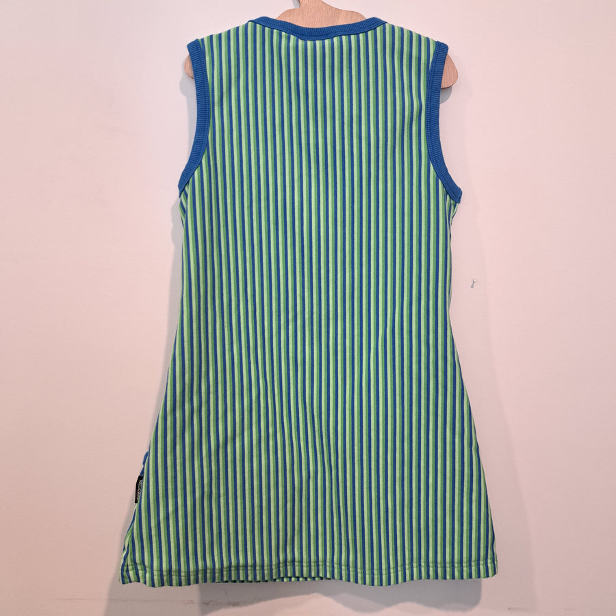 Hoopla Kids Re-Loved - RE-Loved - Moromini Blue Green Striped Dress (8-10 years)