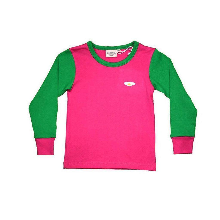 Hoopla Kids Limited - RE-Loved - Pink and Green Long Sleeved Top (8-9 Years)