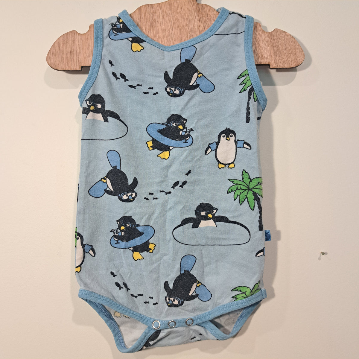 Hoopla Kids Re-Loved - RE-Loved - Småfolk Penguins Sleeveless Body Top (9 Months)