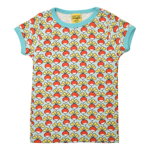 DUNS Sweden - Radish Blue Glow Short Sleeved Top