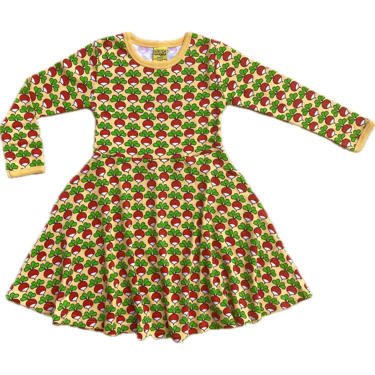 DUNS Sweden - Radish Long Sleeved Skater Dress (Pale Marigold)