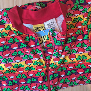 DUNS Sweden - Radish Stripe Zip Suit (Poppy Red)