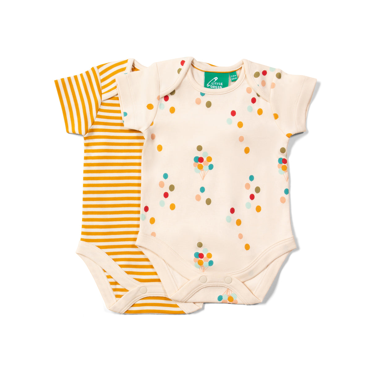 Little Green Radicals - Rainbow Balloons Body Top - 2 Pack