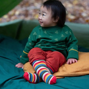 Little Green Radicals - Rainbow Terry Boot Socks 2 Pack