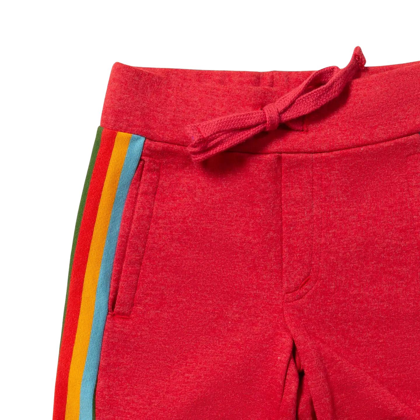 Little Green Radicals - Red Rainbow Comfy Jogger Shorts