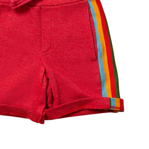 Little Green Radicals - Red Rainbow Comfy Jogger Shorts