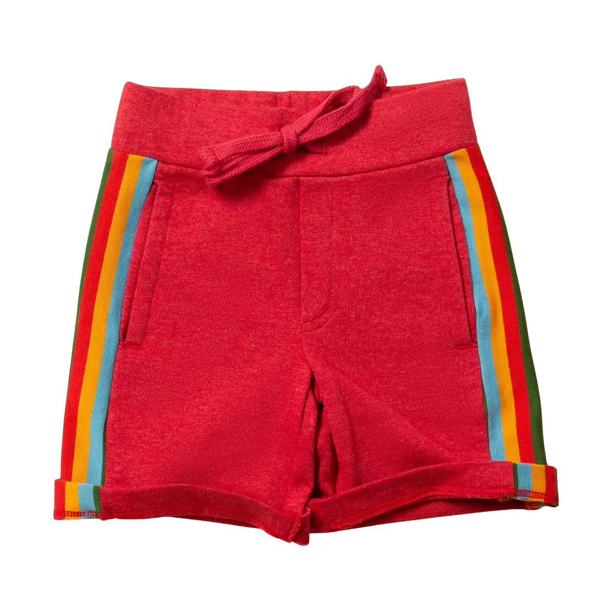 Little Green Radicals - Red Rainbow Comfy Jogger Shorts