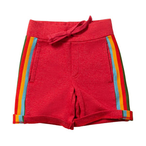 Little Green Radicals - Red Rainbow Comfy Jogger Shorts