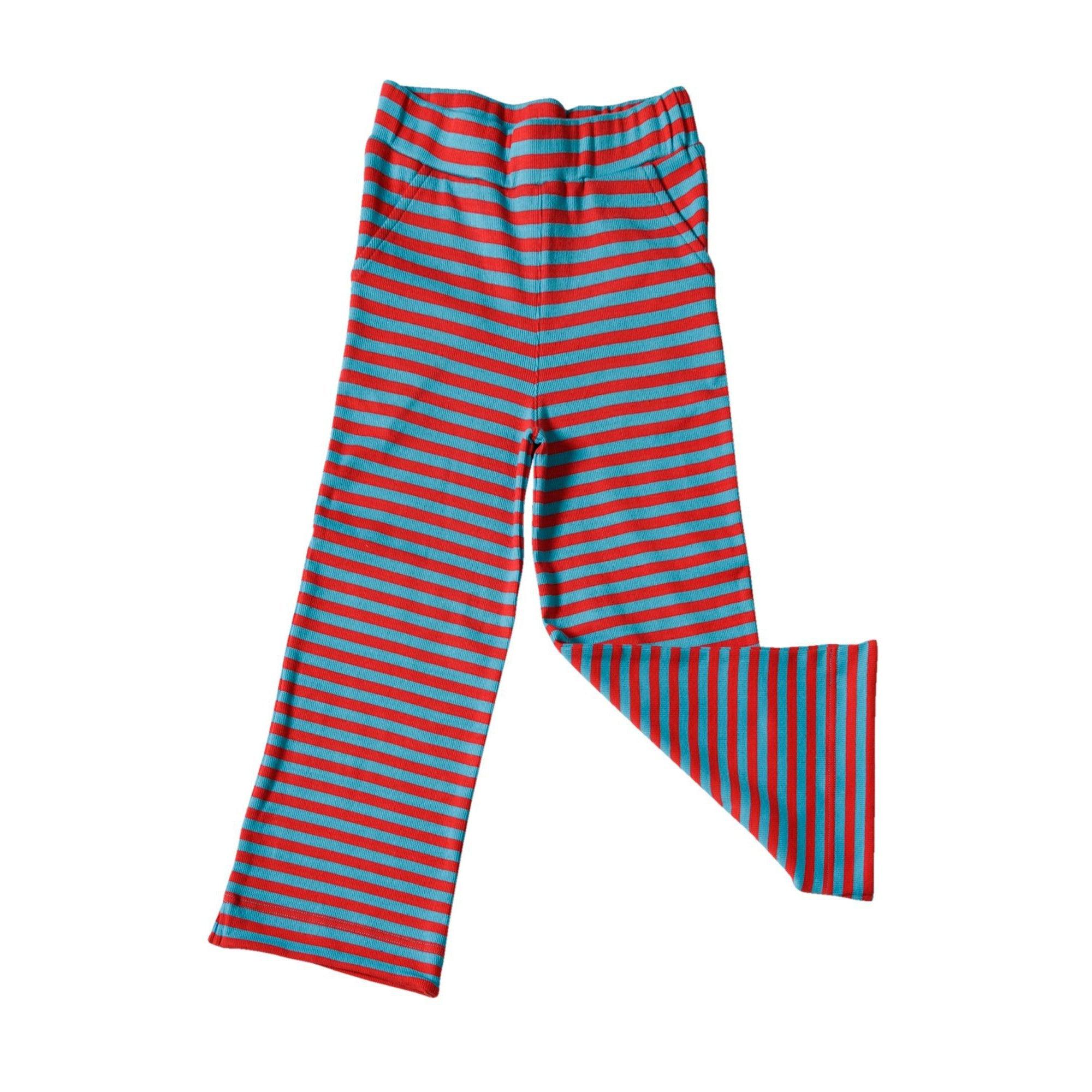 Moromini - Red and Blue Ribbed Culottes (6-7 Years)